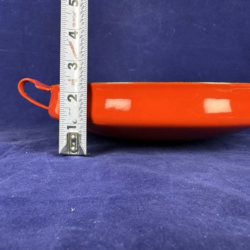 Vintage  Dansk Designs Denmark IHQ Kobenstyle Skillet Pan Red Enamel